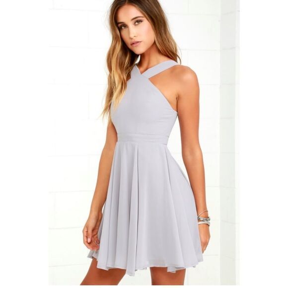 Grey Skater Dress - Picture 3 of 10